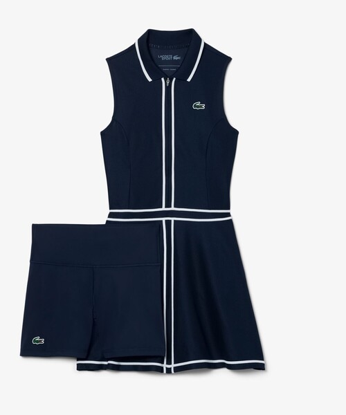 LACOSTE（ラコステ） ワンピース 夏 ウルトラドライ鹿の子地ポロドレス