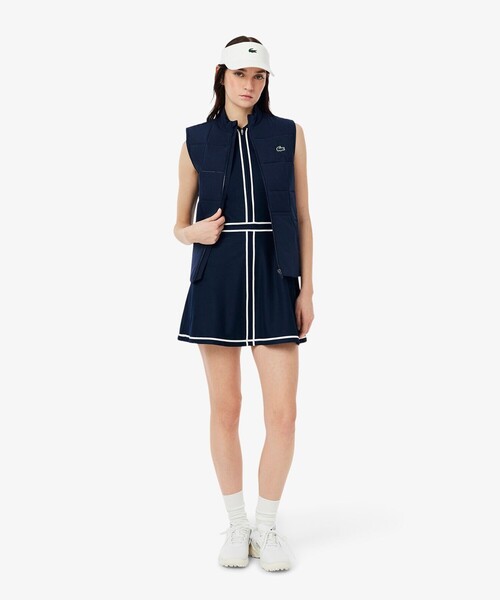 【Lacoste ゴルフ】ウルトラドライ鹿の子地ポロドレス LACOSTE（ラコステ） ワンピース ウルトラドライ鹿の子地ポロドレス