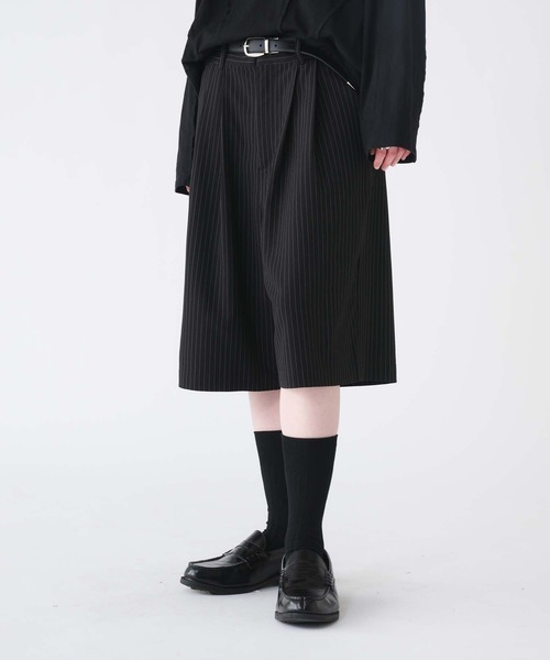 selle glant クロスタックワイドスラックスパンツ ブラック L selle glant スラックス CROSS TUCK WIDE SLACKS PANTS/クロス