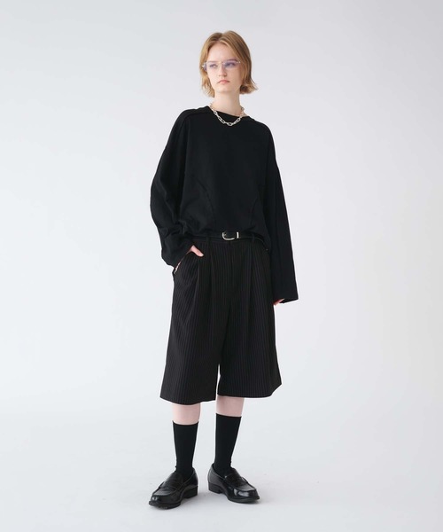 selle glant スラックス 2-TUCK WIDE BAGGY HALF PANTS/2タック