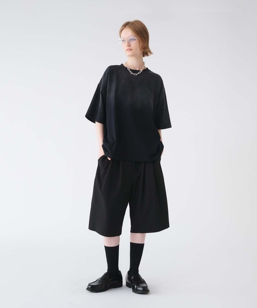 SLY ポケットワイドハーフパンツ ブラック SLY スラックス パンツ VINTAGE F/LEATHER PT ヴィンテージ