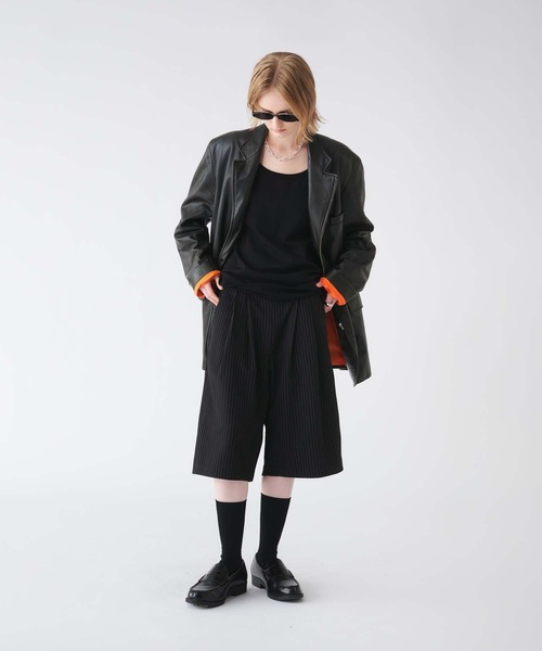 パンツ BAGGY HALF PANTS selle glant スラックス 2-TUCK WIDE BAGGY HALF PANTS/2タック