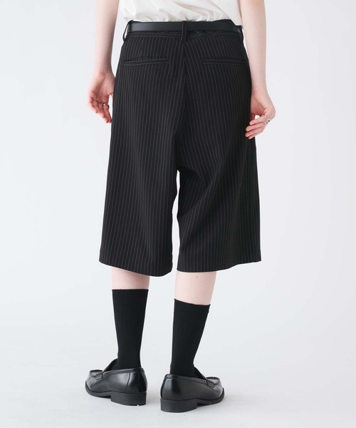 【美品✨】クラネ two tuck half pants 黒　ハーフパンツ　S seyto（セイト）の「Cut off two tuck wide half pants / カット