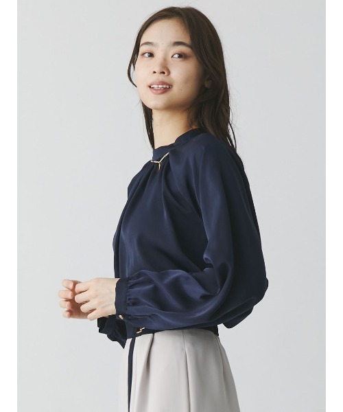 「TONAL」 長袖ブラウス 38 ネイビー レディース TONAL 「TONAL」 長袖ブラウス 38 ネイビー レディース