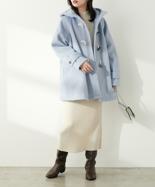 「natural couture」 ダッフルコート FREE グレイッシュベージュ レディース_画像7