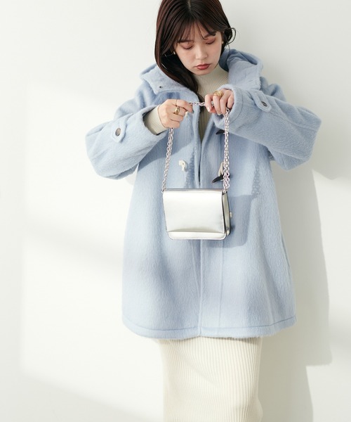 「natural couture」 ダッフルコート FREE グレイッシュベージュ レディース_画像8