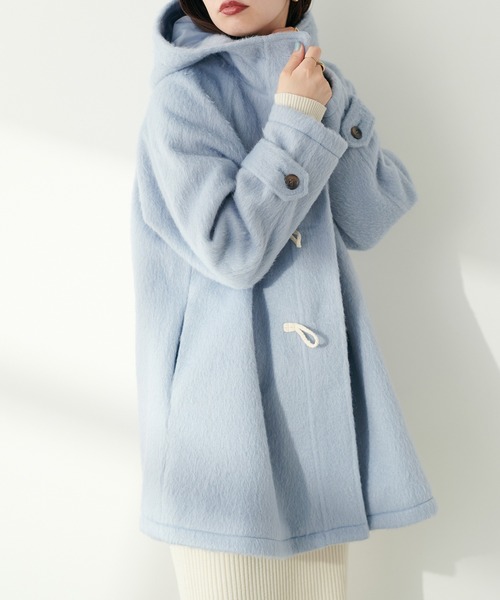 「natural couture」 ダッフルコート FREE グレイッシュベージュ レディース_画像9