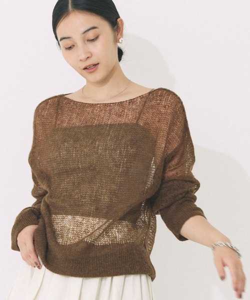 美品　BABYLONE バビロン BABYLONE（バビロン） 長袖ニット フリー ブラウン レディース