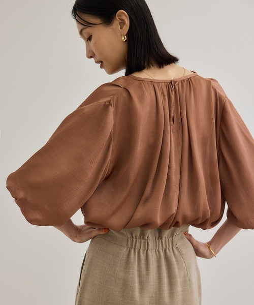 ブラウス シャツ 楊柳スキッパー半袖ブラウス/洗える レディース ROPE' ブラウス シャツ 楊柳スキッパー半袖ブラウス/洗える