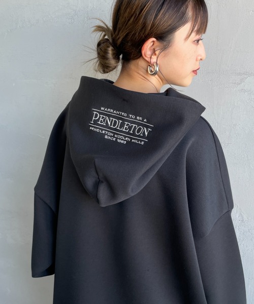 パーカー 「WEB先行予約」「PENDLETON/ペンドルトン」 別注 フード刺繍ロゴ ダンボールニット スウェットパーカー レディース メンズ PENDLETON パーカー 「WEB先行予約」「PENDLETON/ペンドルトン