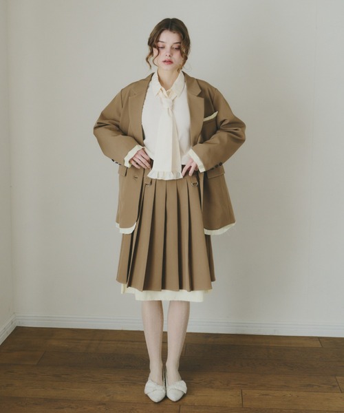 ジャケット テーラードジャケット oversized layered jacket