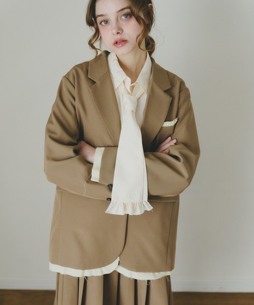 ジャケット テーラードジャケット oversized layered jacket