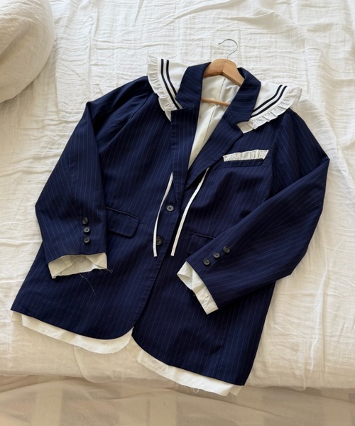 ジャケット テーラードジャケット oversized layered jacket