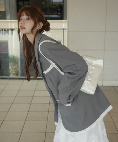 ジャケット テーラードジャケット oversized layered jacket