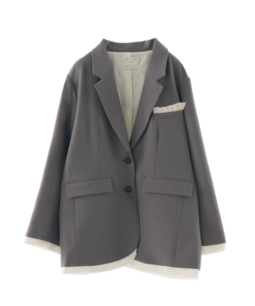 ジャケット テーラードジャケット oversized layered jacket