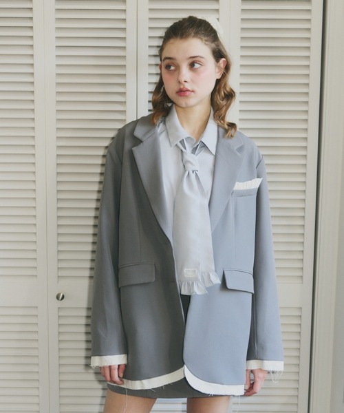 idem テーラードジャケット ジャケット テーラードジャケット oversized layered jacket
