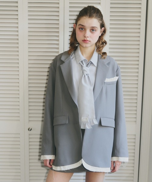 ジャケット テーラードジャケット oversized layered jacket