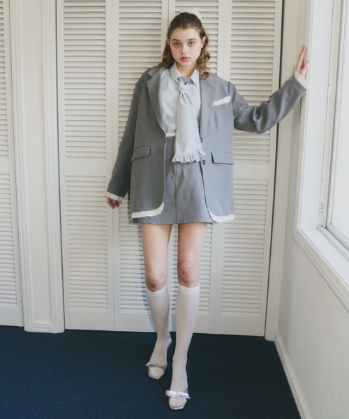 ジャケット テーラードジャケット oversized layered jacket