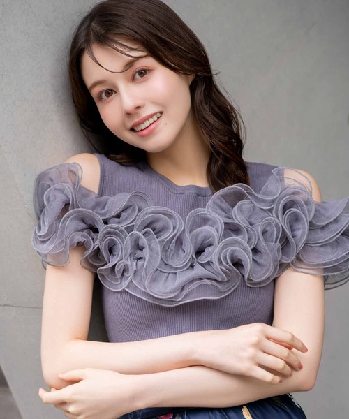 Noela  アシメフリルニット 楽天市場】【SALE／70%OFF】アシメフリルニット Noela ノエラ トップス