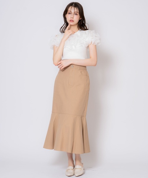 ★試着のみ美品★ ノエラ　ショルダーフリルニット NOELA（ノエラ） ニット セーター モチーフフリルニット レディース