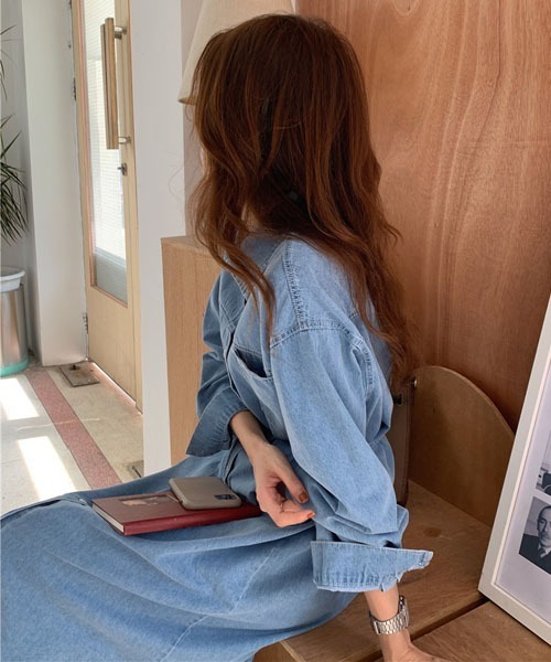 「gossip！ロサンゼルス」 シャツワンピース FREE ライトブルー レディース_画像5