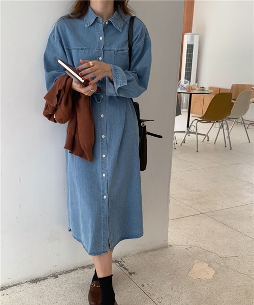 「gossip！ロサンゼルス」 シャツワンピース FREE ライトブルー レディース_画像9