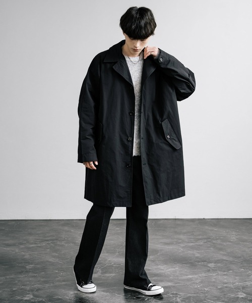 Audience（オーディエンス） ステンカラーコート L カーキ メンズ