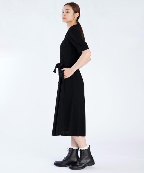 agnes b. アニエスベー 丸襟 ワンピース ブラック 42 ワンピース｜ウェア｜FEMME ウィメンズ｜agnès b.｜アニエスベー公式