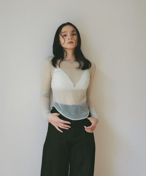 EIMY ISTOIRE（エイミーイストワール） tシャツ シアートップス