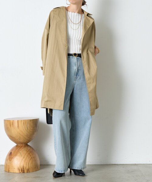 jENA コート Jena espace merveilleux ステンカラーコート コート バック