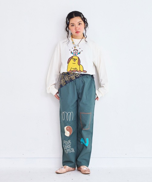 パンツ Kii MARKEY'S パンツ ツイルプリントパンツ/おとな レディース