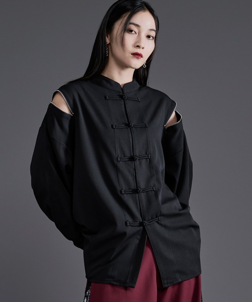 Ellno Loset（エルノロゼット） シャツ ショルダージップチャイナ