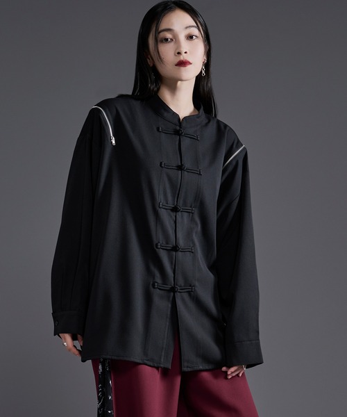 Ellno Loset（エルノロゼット） シャツ ショルダージップチャイナ