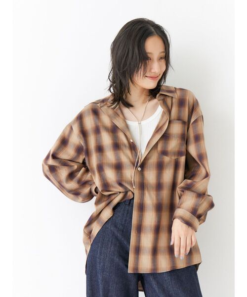 今期新品Ungridビッグチェックルーズシャツ♡ Ungrid（アングリッド） ブラウス シャツ ビッグルーズチェックシャツ
