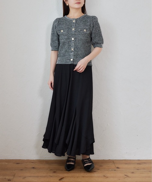 「mysty woman」 ニットカーディガン FREE グリーン レディース_画像7