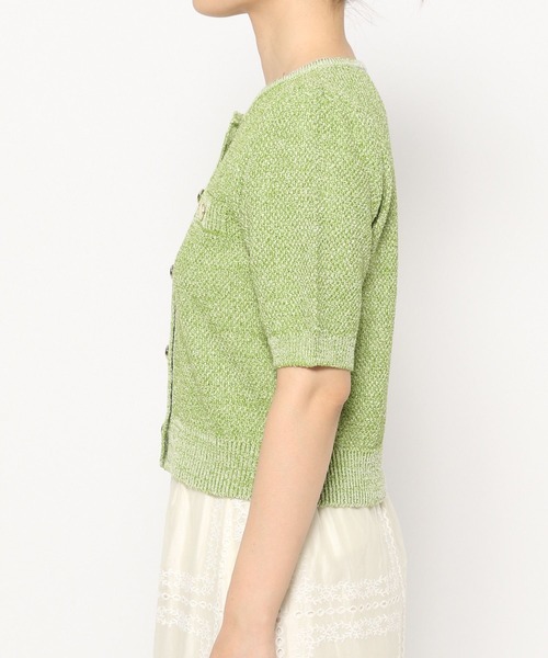 「mysty woman」 ニットカーディガン FREE グリーン レディース_画像9