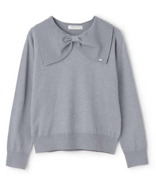pom ponette junior - 編み物 ティーシャツ シュロの葉衿編み物 キッズ 小わっぱ服 うしろ帯 子ども服、シューズ-ベビー、キッズ、マタニティ-セーター