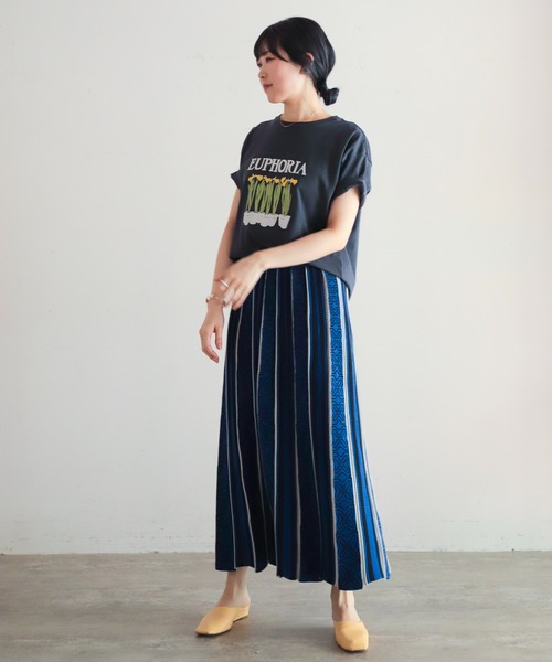 「NOMBRE IMPAIR」 半袖Tシャツ FREE レッド レディース_画像4