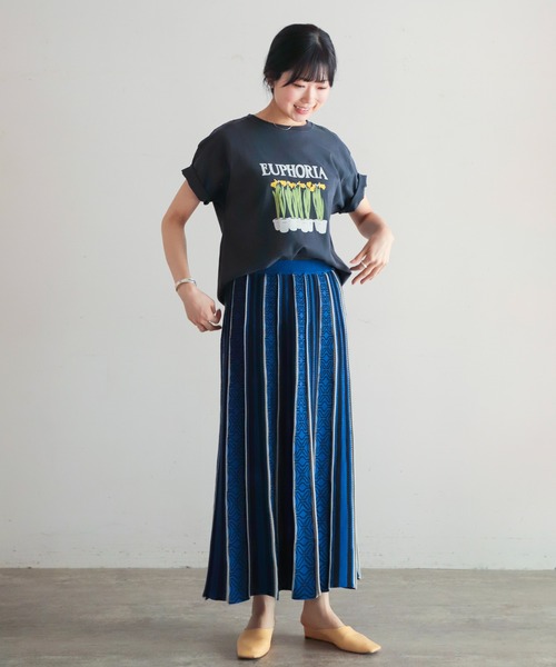 「NOMBRE IMPAIR」 半袖Tシャツ FREE レッド レディース_画像5