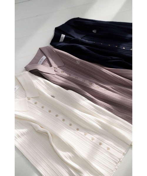 Her lip to ニット セーター Trois Rib Knit Polo Top レディース