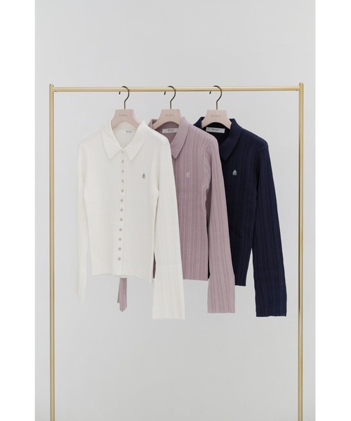 Her lip to ニット セーター Trois Rib Knit Polo Top レディース