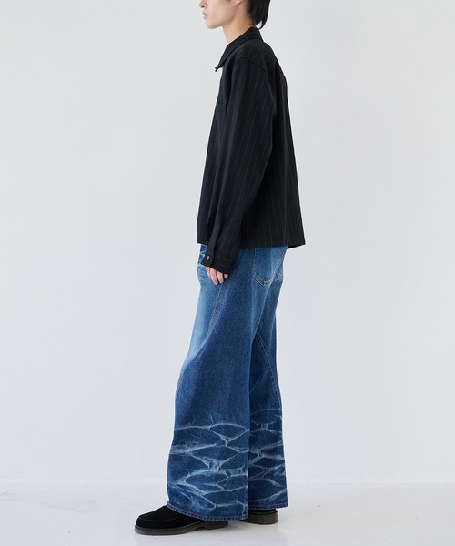 JieDa（ジエダ） シャツ 「JieDa」WOOL STRIPE ZIP SHIRT メンズ