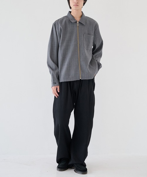 JieDa（ジエダ） シャツ 「JieDa」WOOL STRIPE ZIP SHIRT メンズ