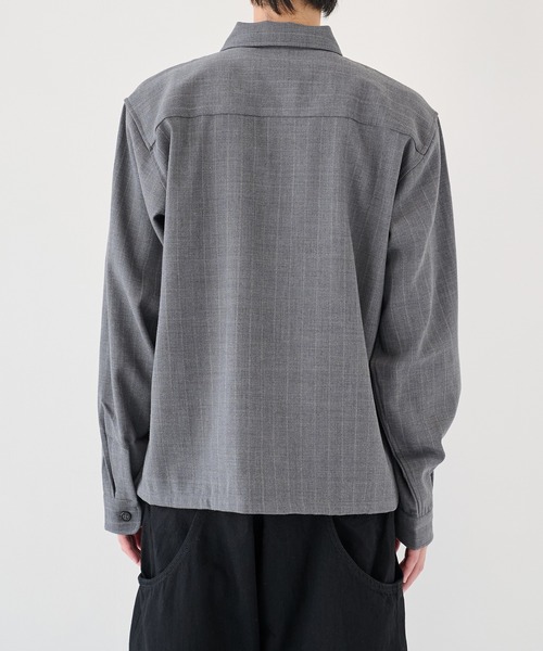 JieDa（ジエダ） シャツ 「JieDa」WOOL STRIPE ZIP SHIRT メンズ