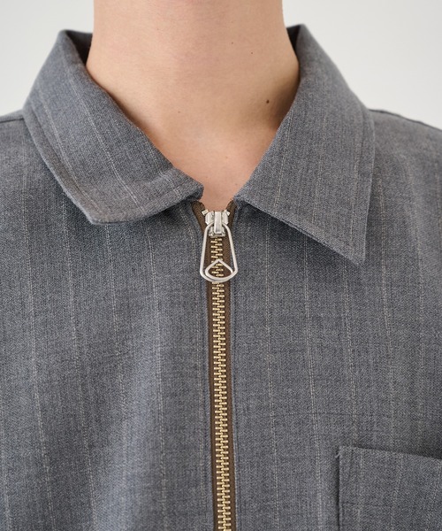 JieDa（ジエダ） シャツ 「JieDa」WOOL STRIPE ZIP SHIRT メンズ