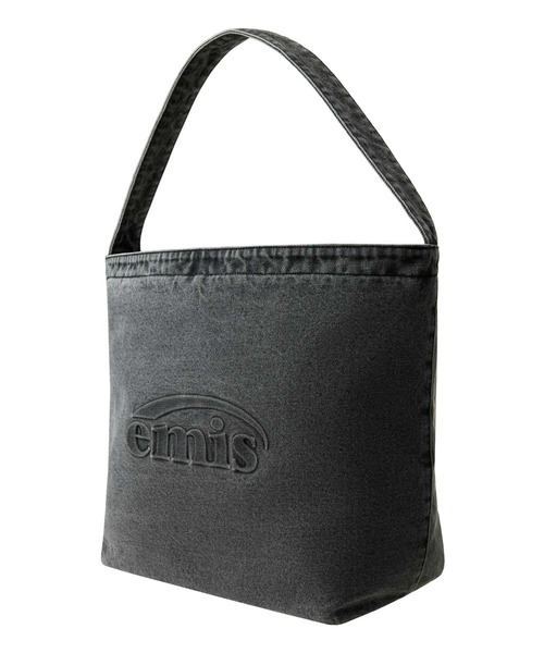 emis ショルダーバッグ バッグ LOGO EMBOSSED DENIM SHOULDER BAG 