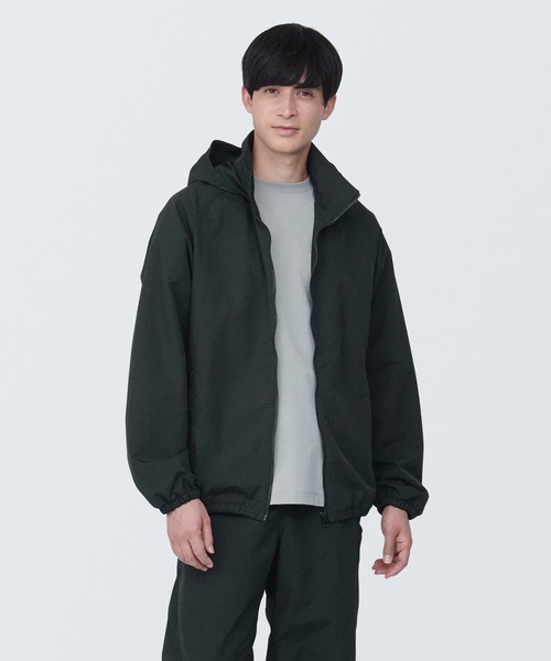 無印良品（MUJI） ライダースジャケット M ライトグリーン メンズ