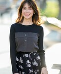 ニット セーター ビスチェ風 長袖 ニット レ...の詳細画像1