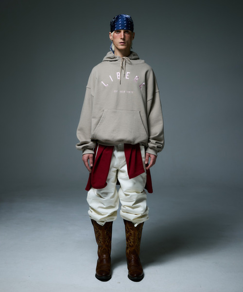 極美品☆LIBERE/リベーレ/ビッグシルエットパーカー/Lサイズ LIBERE（リベーレ） パーカー リベーレ / LOGO HOODIE ビッグ