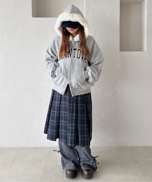 kutir（クティール） パーカー パッチワークダブルジップファー